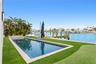 Heated saltwater pool and turf