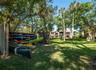 kayak storage and view of beautiful grounds