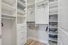 Generous closet space with custom organization