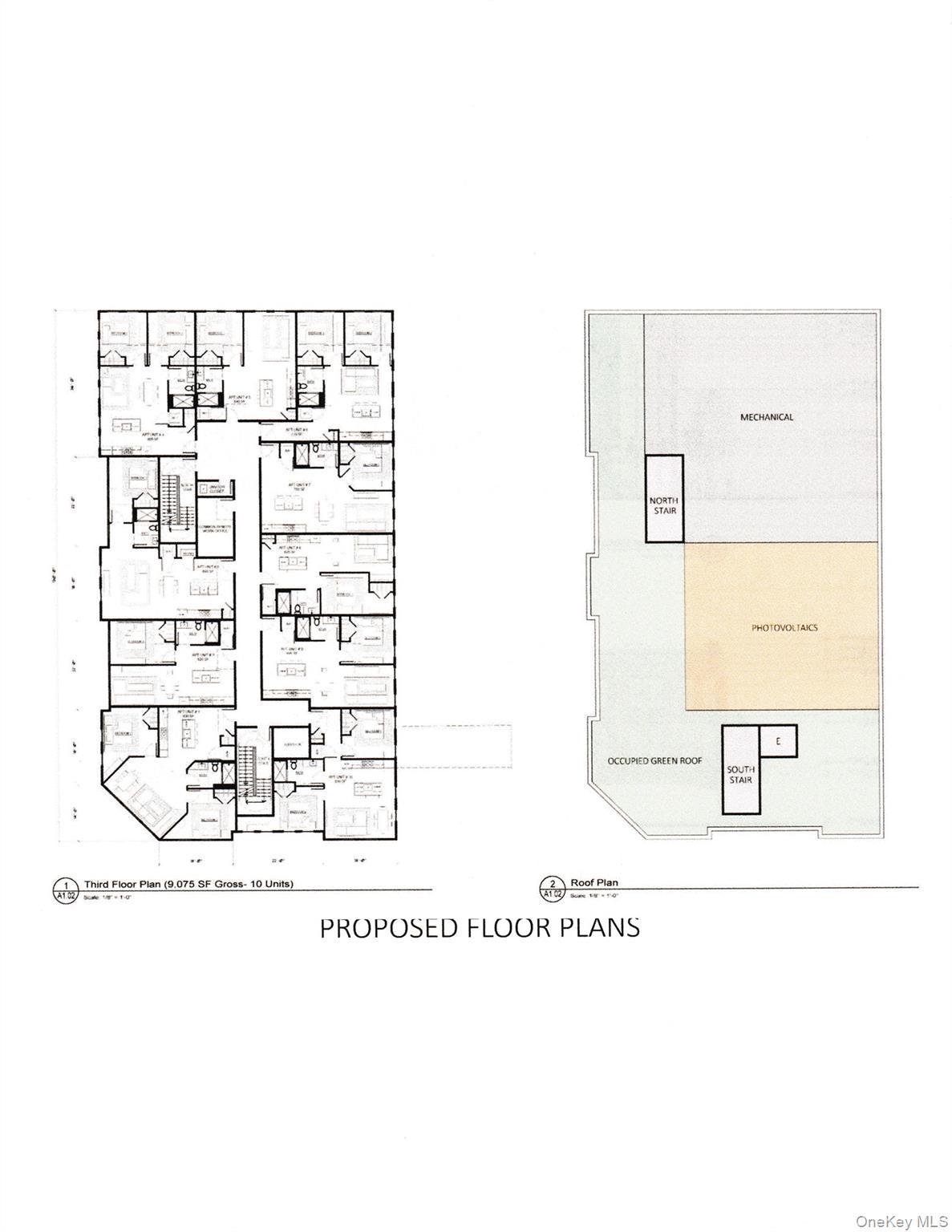3rd Floor plan and roof