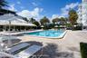 Large, heated swimming pool with many places to sit and enjoy your winter days