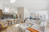 Open concept living room in Palm Beach Polo Wellington FL furnished rental