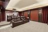 Upstairs Home Theatre with 133"screen, 8-person reclining seats, surround sound, & JVC 4K hidden projector