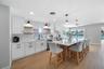 Oversized kitchen island w quartz counter
