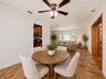 Virtually Staged Dining Room and Living Room/Family Room View