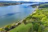 Aerial view of a large body of water