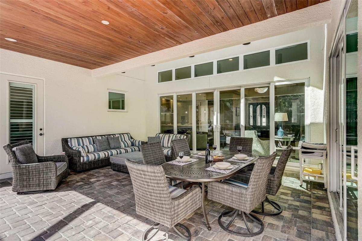 Outdoor seating/covered pool area