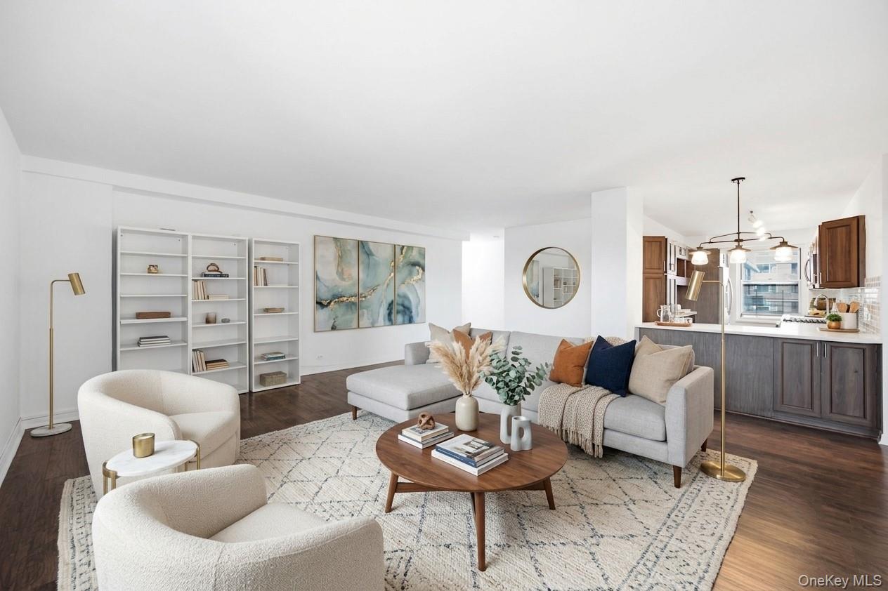 Virtually staged livingroom