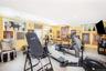 Exercise room featuring recessed lighting