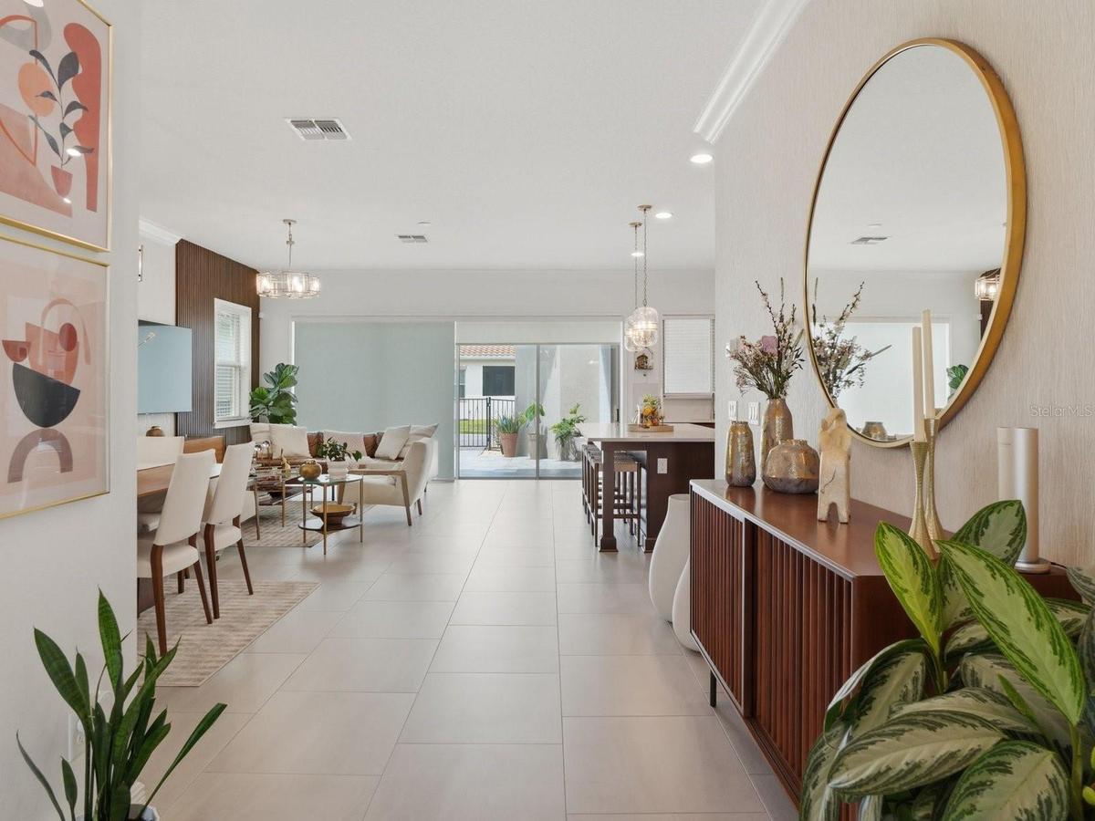 Foyer to open concept