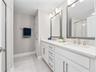 Master bathroom with a huge walk in shower