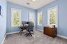 Bedroom three is painted a tranquil Robin's Egg Blue.