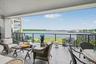 Large covered terrace with unobstructed views of the water