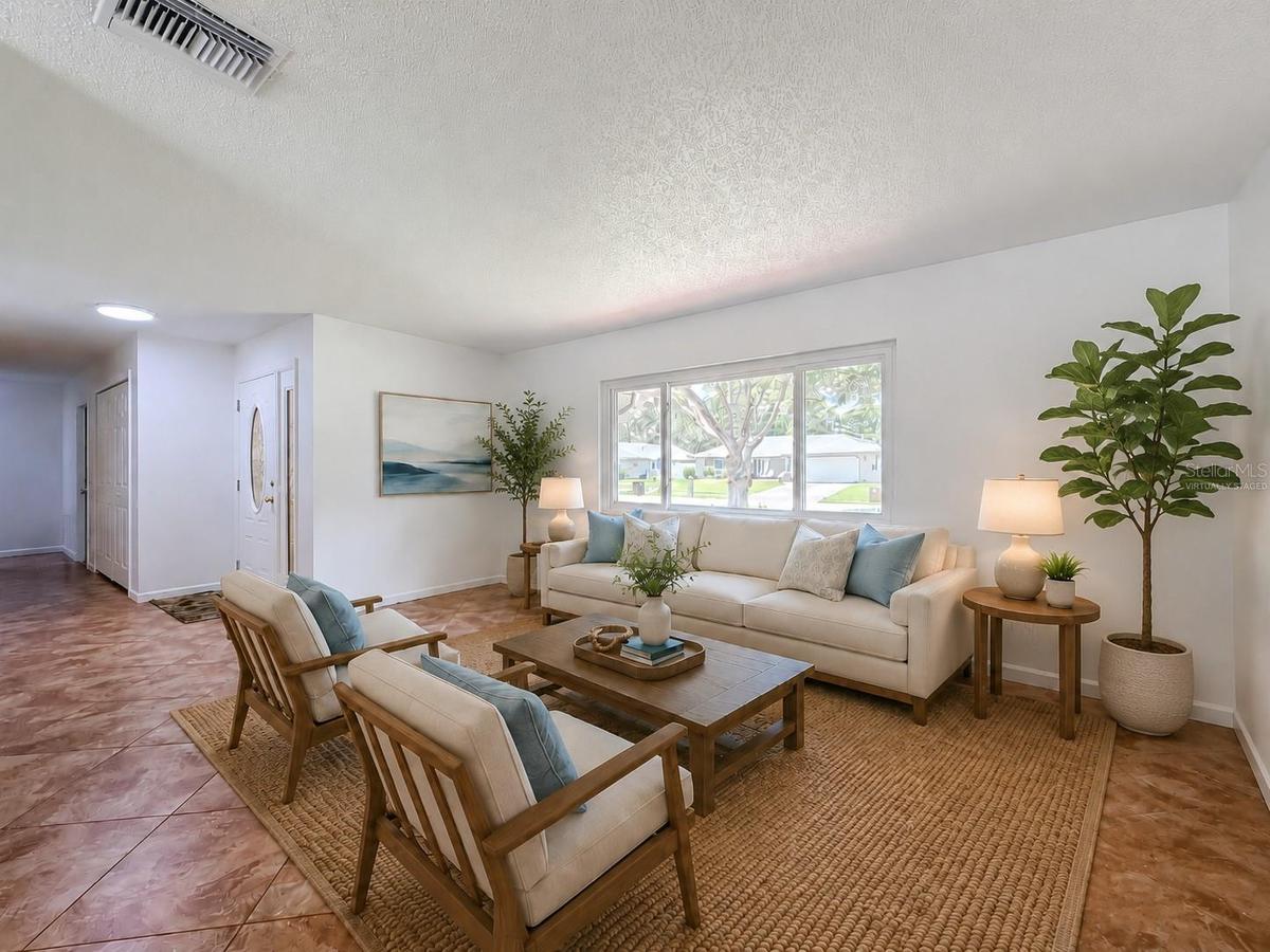 Virtually Staged Living Room/Family Room