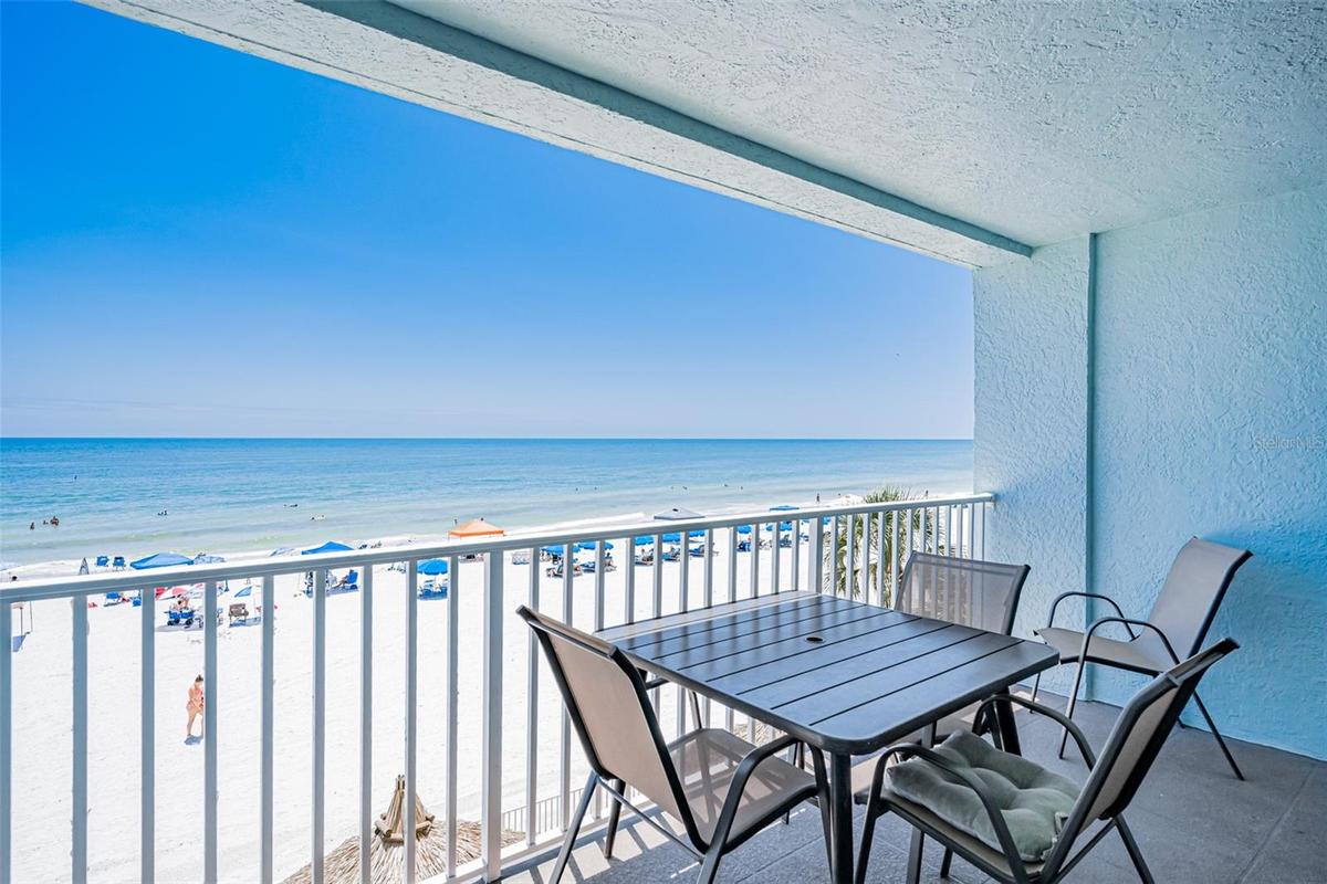 Spacious private balcony overlooking the Gulf...