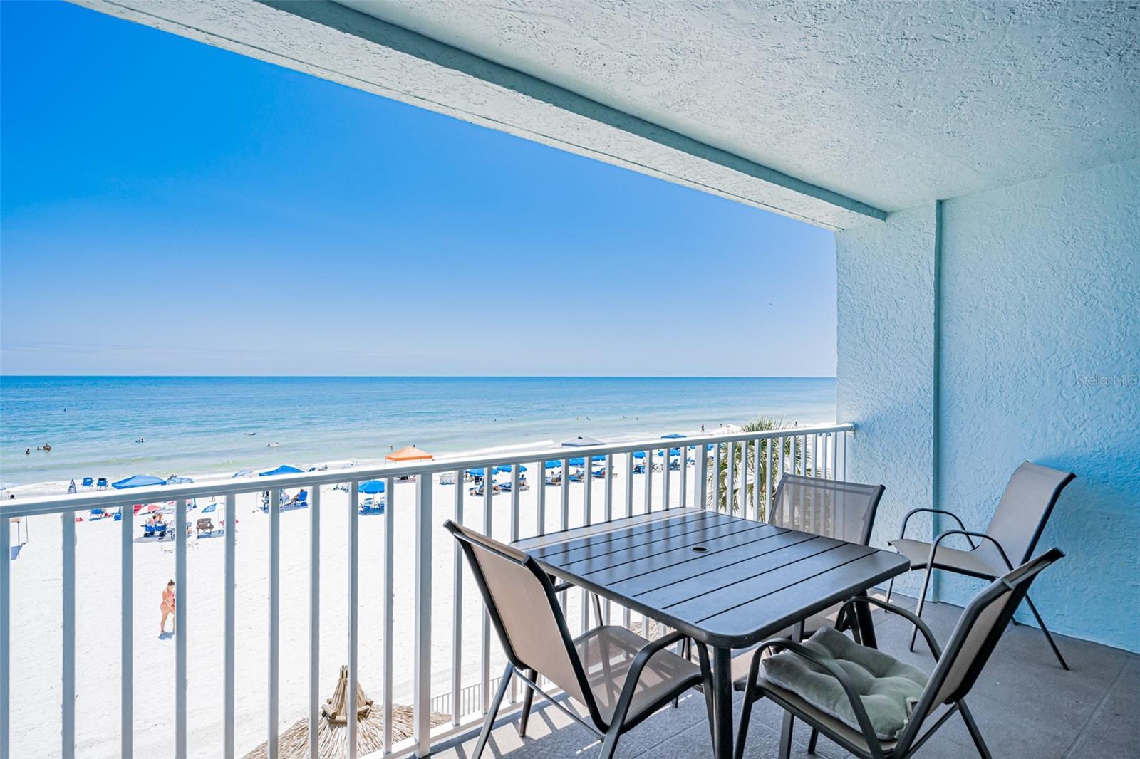 Spacious private balcony overlooking the Gulf...