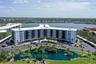 Aerial Front View of Harbor Towers