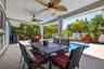 Backyard covered patio