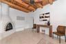 Dining room with fireplace