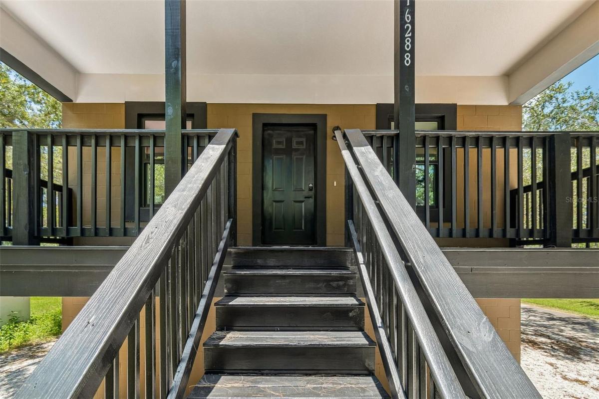 Front entrance stairs