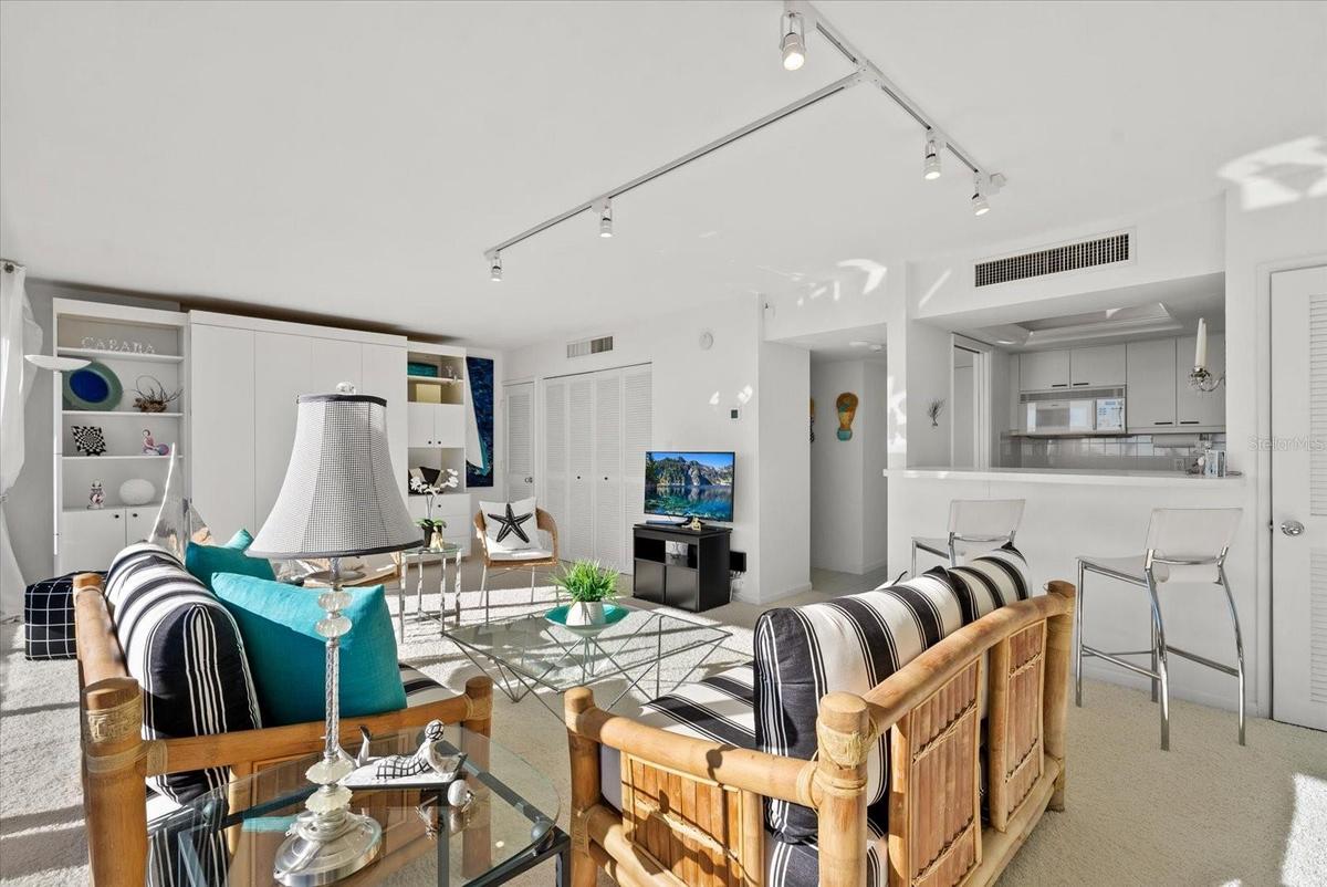 Living Area facing kitchen