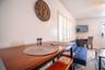 Dining table, sofa bed, Laptop-friendly workspace