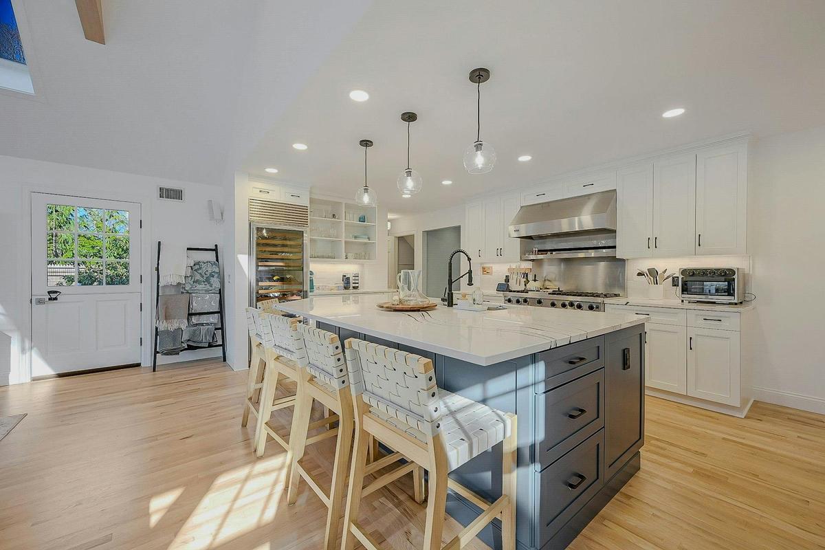 Kitchen featuring a spacious island and premium appliances