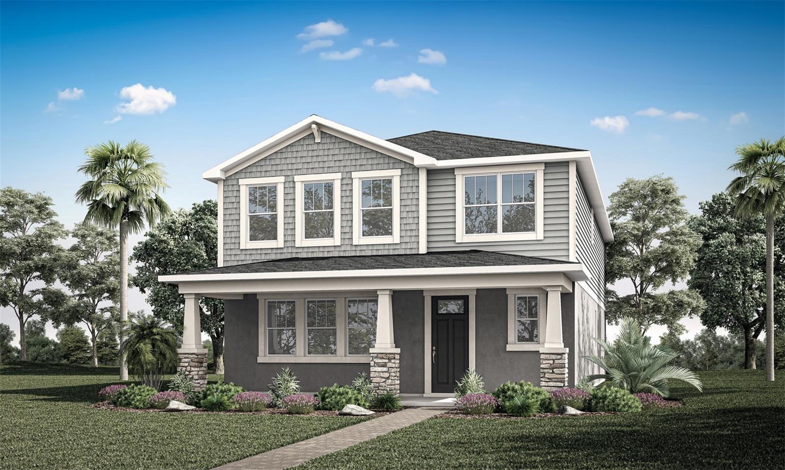Meridian Parks - Talquin Floorplan - Craftsman Elevation - Architect's Rendering