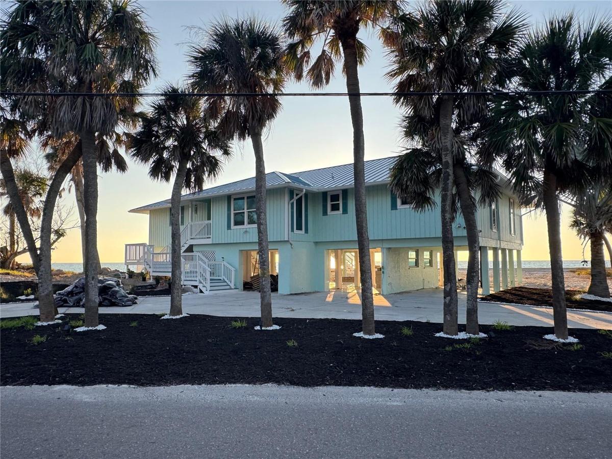Gulf-front home with direct beach frontage on Manasota Key.