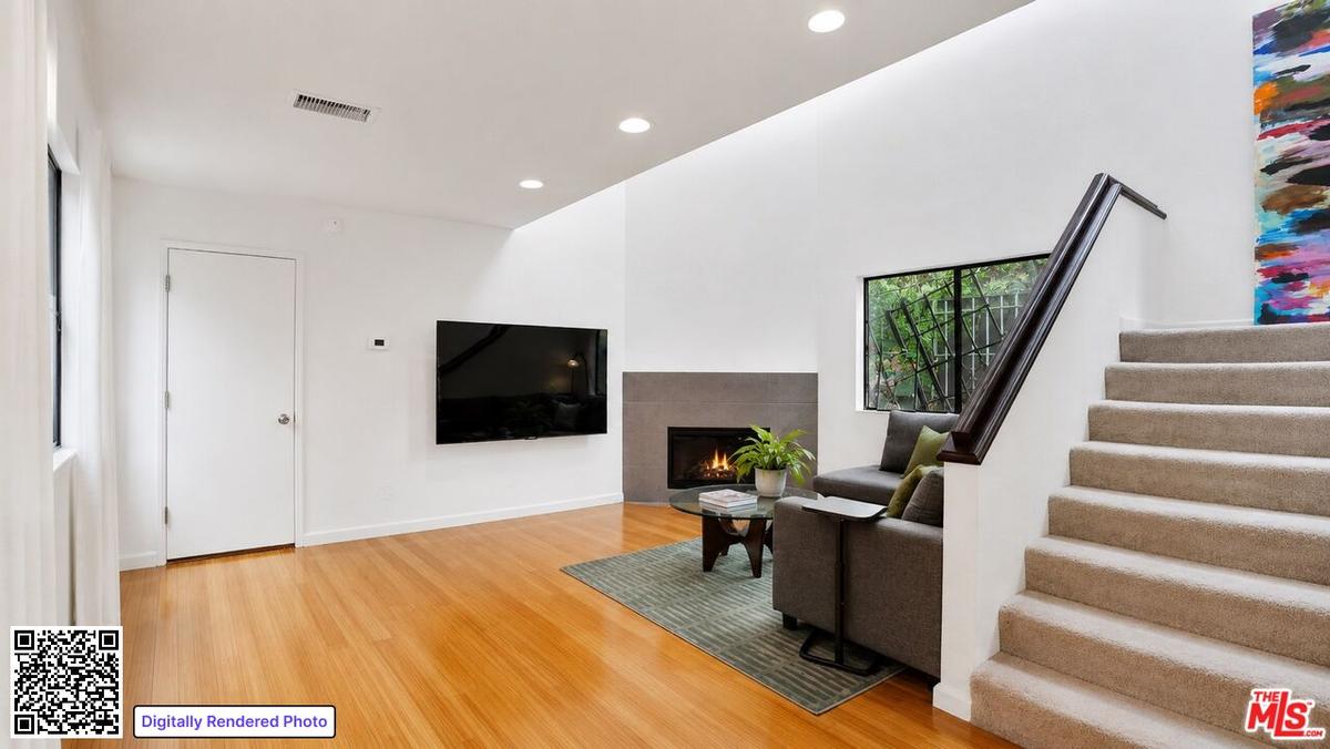 The open living area offers fl