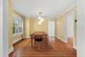 The spacious dining room is ready for everything from casual weeknight meals to long dinners with family and friends.