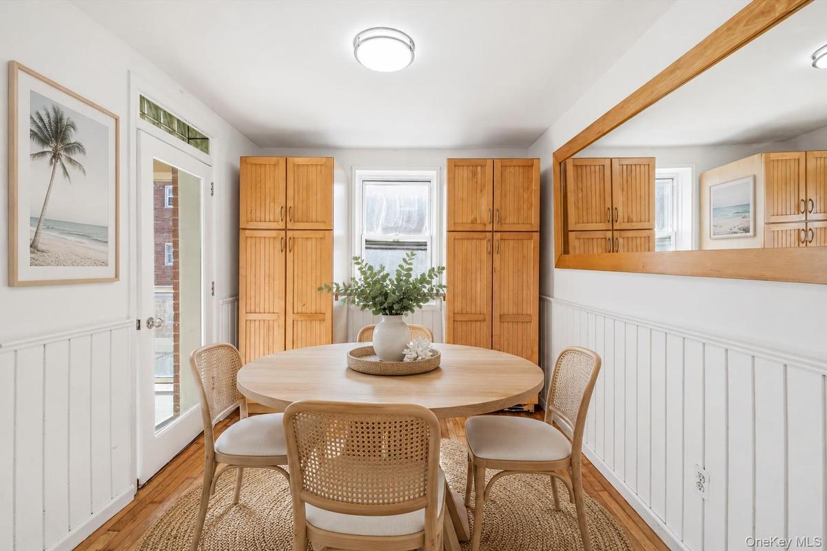 Dining area with ocean viewsThis photo was virtually staged