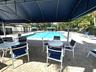 Community Pool with two canopied shady areas