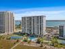 Rear of building faces west to the beach. Landmark Tower One is situated on Sand Key between the Intercoastal waterway and the Gulf.