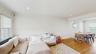Living area featuring recessed lighting, light wood-style flooring, baseboards, and crown molding