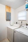 The laundry room makes for convenience of laundry being done from home.