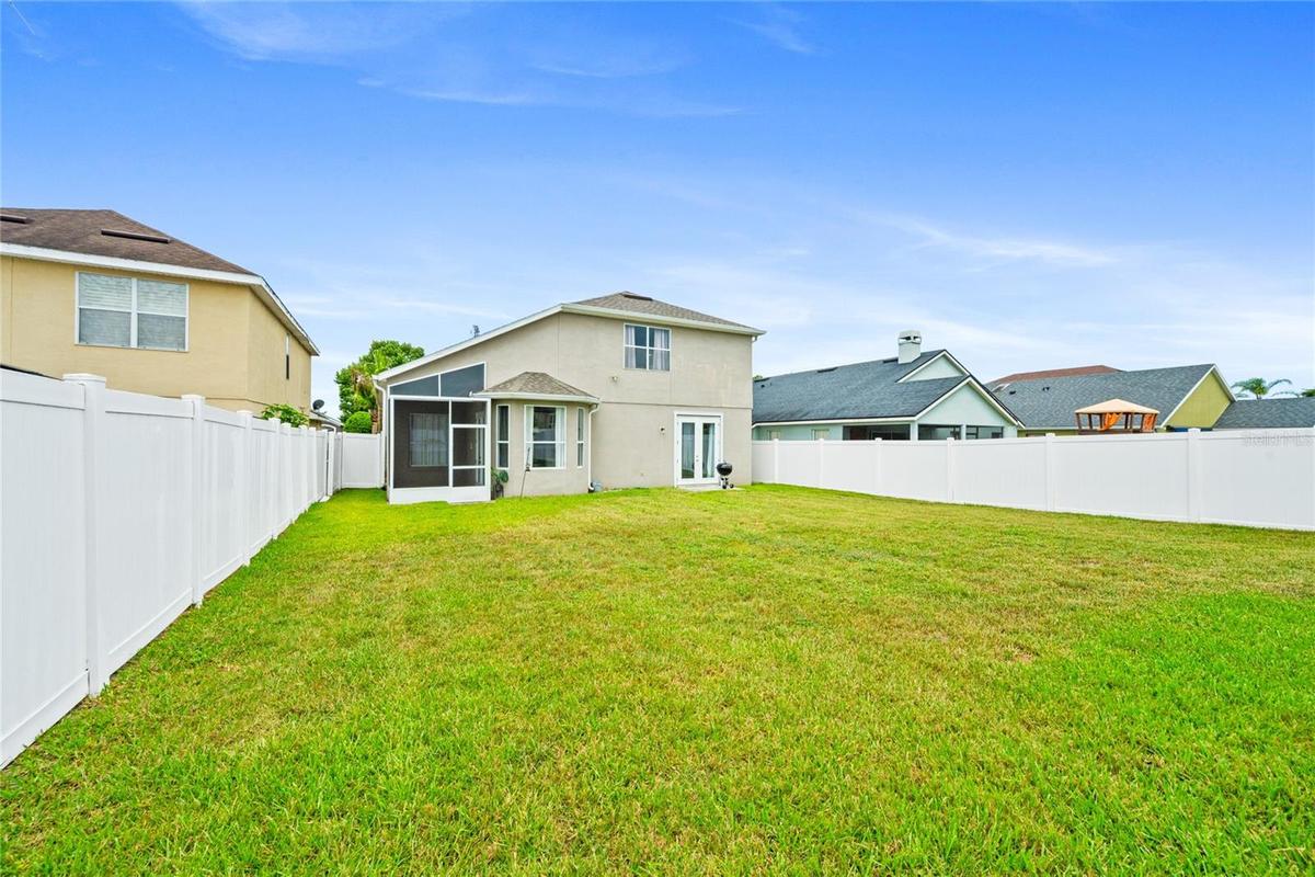Large back yard