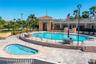 One of two community pools, geothermally