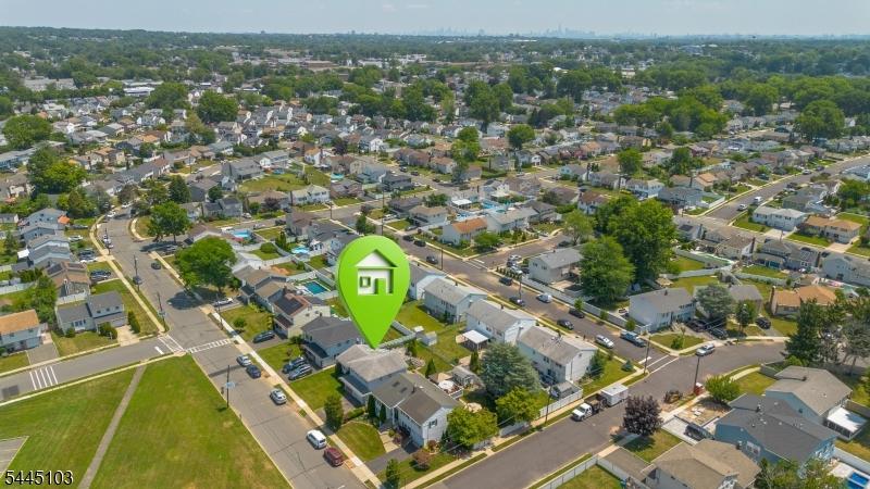 Aerial view of the home