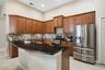 Kitchen with stainless steel appliances