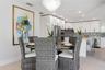 Dining area open to the kitchen