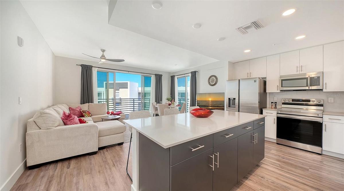 Beautiful large kitchen island for your culinary delights