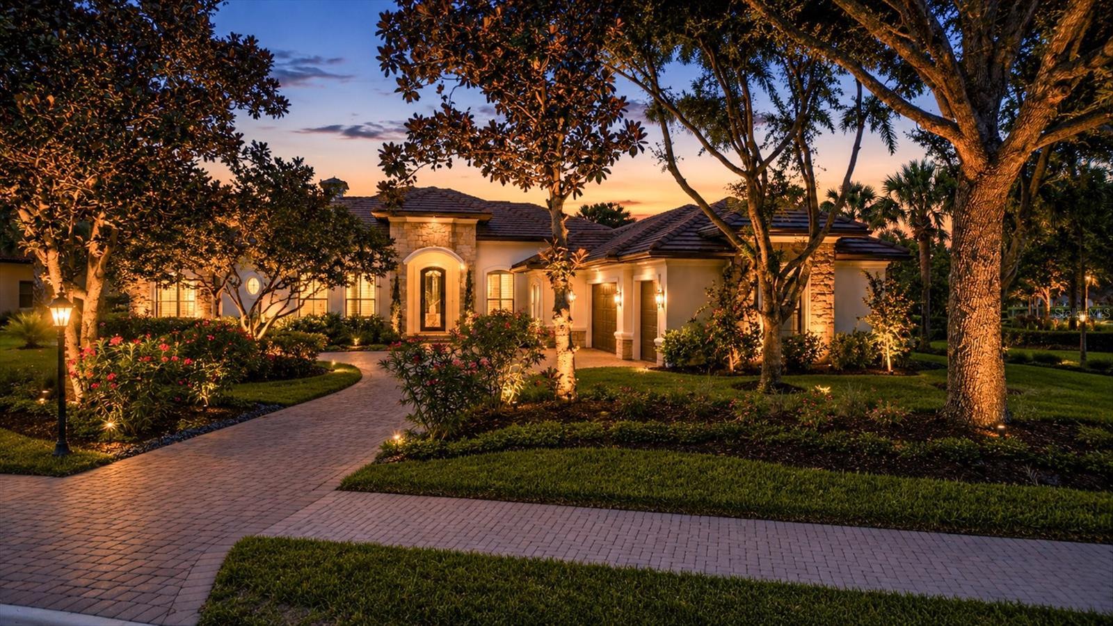 Front View at Twilight