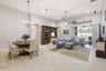 Family room with a nearby dining area