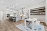 Open floor plan and high ceilings adds a lot of volume to this single story home.