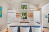 Large center island with bar seating