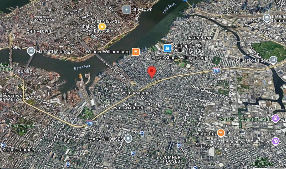 Aerial overview of property's location