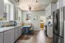 high ceilings, large windows