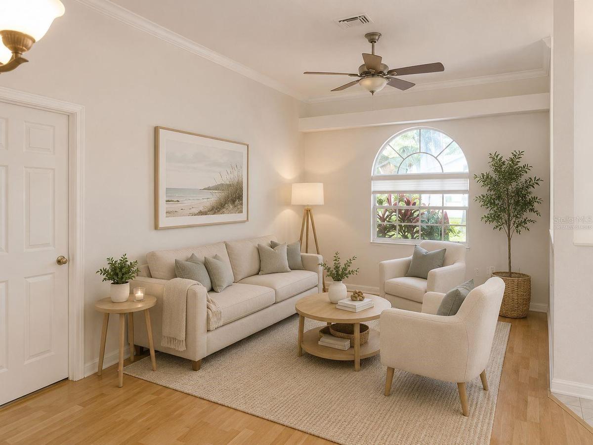 Living Room virtually staged