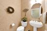 Conveniently located powder room